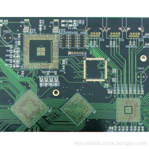 Double-sided PCB with black sold mask and white silkscreen